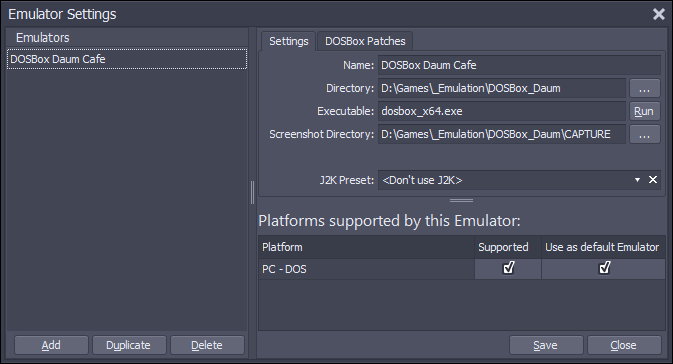 setting up dosbox