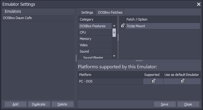 setting up dosbox